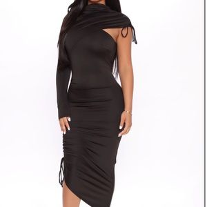 Featured ruched midi dress from fashion nova